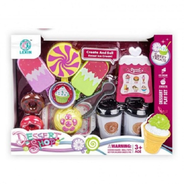 Set de ceai pentru copii cu deserturi de jucarie