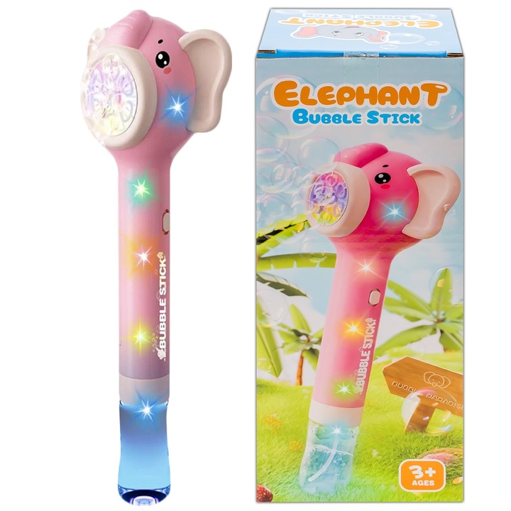 Elemről működő szappanbuborék készítő, elefántmodell