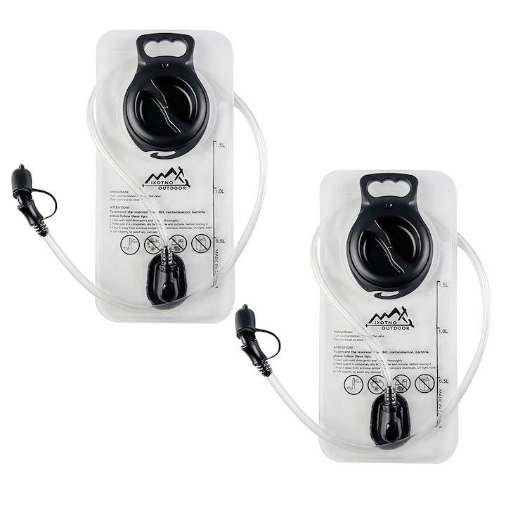 Geanta de apa Enforose, set 2 bucati, alb, 21.8x18.2x3.1cm