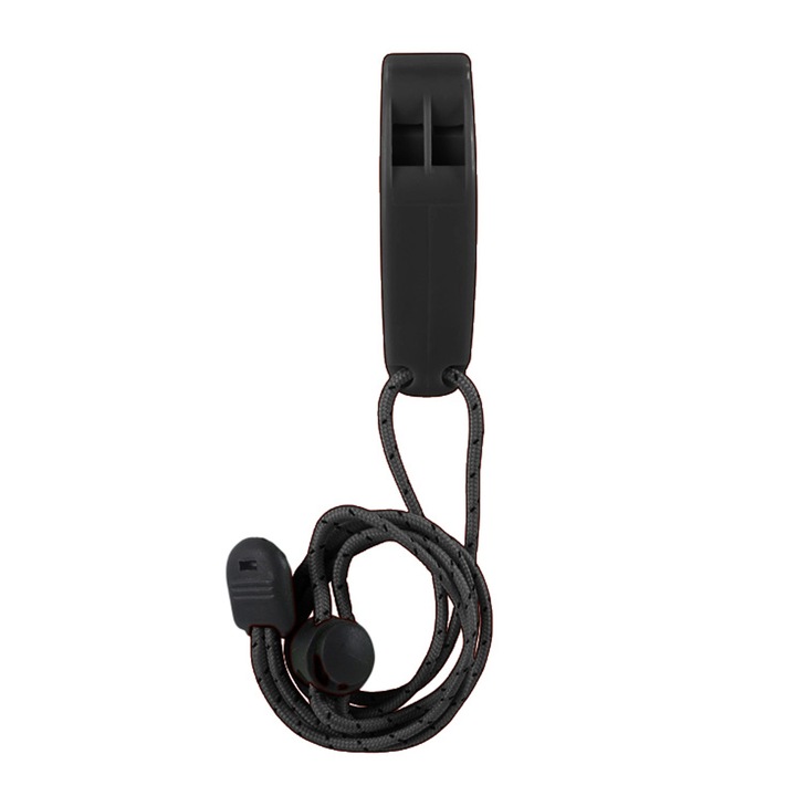 Fluier de urgenta Enforose, portabil, multifunctional, culoare neagra, dimensiuni 12.9x9.9x1.7cm