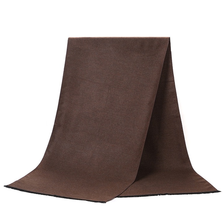 Női sál, kasmír utánzat, télen meleg, VIENOD®, unisex, 190 x 45 cm, barna
