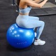 Гимнастическа топка, Physiq, За фитнес, Рехабилитация, Възстановяване, Разположение 65 см, PVC, Еластичност, Максимално поддържано тегло 120 Kg, Син