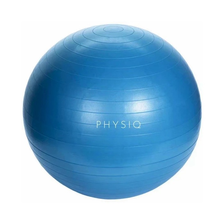 Gimnasztikai labda, Physiq, Fitnesshez, Rehabilitációhoz, Gyógyuláshoz, Helyezés 65 cm, PVC, Rugalmasság, Maximális támaszték 120 kg, Kék