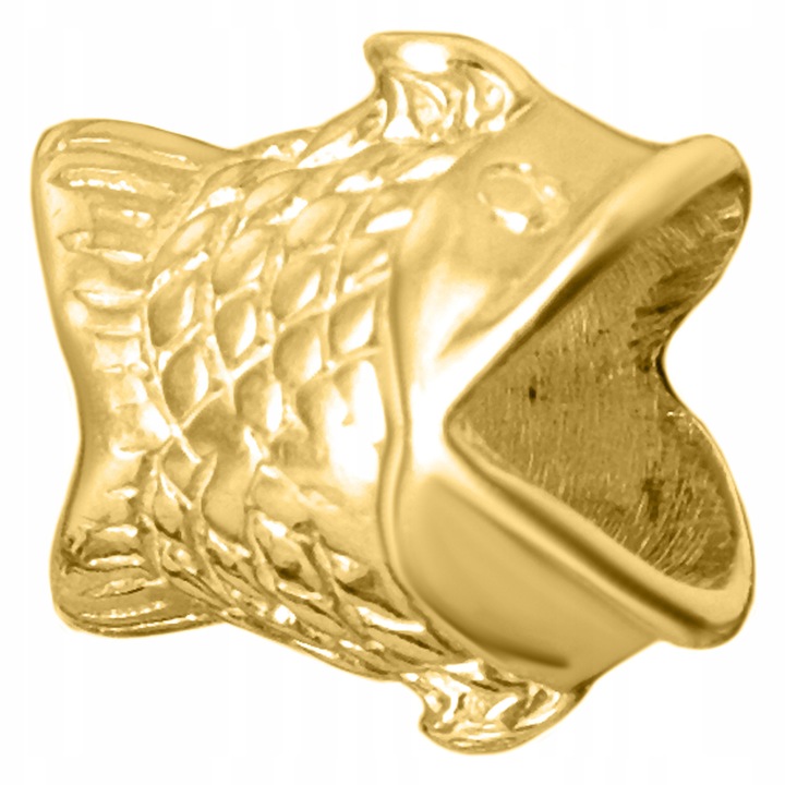 Talisman, Larezo, Charm, Kézzel készítve Lengyelországban, 925 ezüst 585 aranyozva, Arany, Méretek: 9.0 mmx9.5 mm, Antiallergén, Medál karkötőkhöz, Nőknek, Szett ajándékdobozzal és minőségi tanúsítvánnyal, Arany