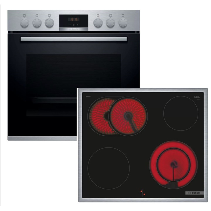 Set aragaz Bosch otel inoxidabil HND431CS62, 71 l