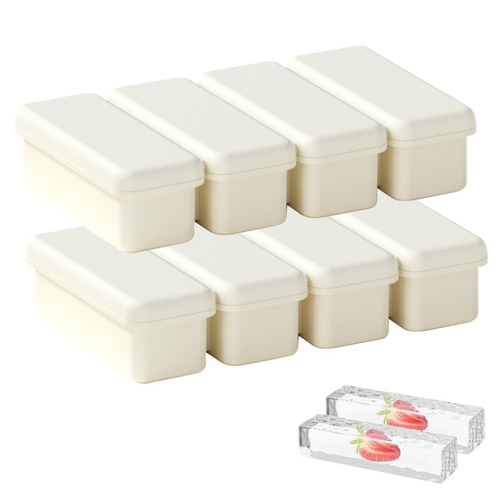 Szilikon jégkockaforma készlet, Enforose, 19.1x10.1x8cm, lila, 2 darab