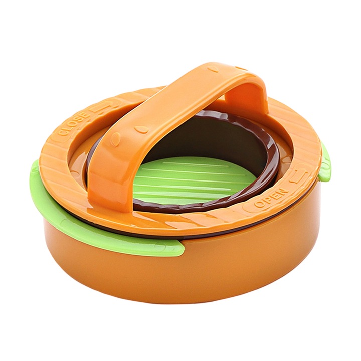 Presa pentru carne Enforose, neagra, 11.5x11x6cm, usor de curatat, set cu 1 presa pentru burgeri