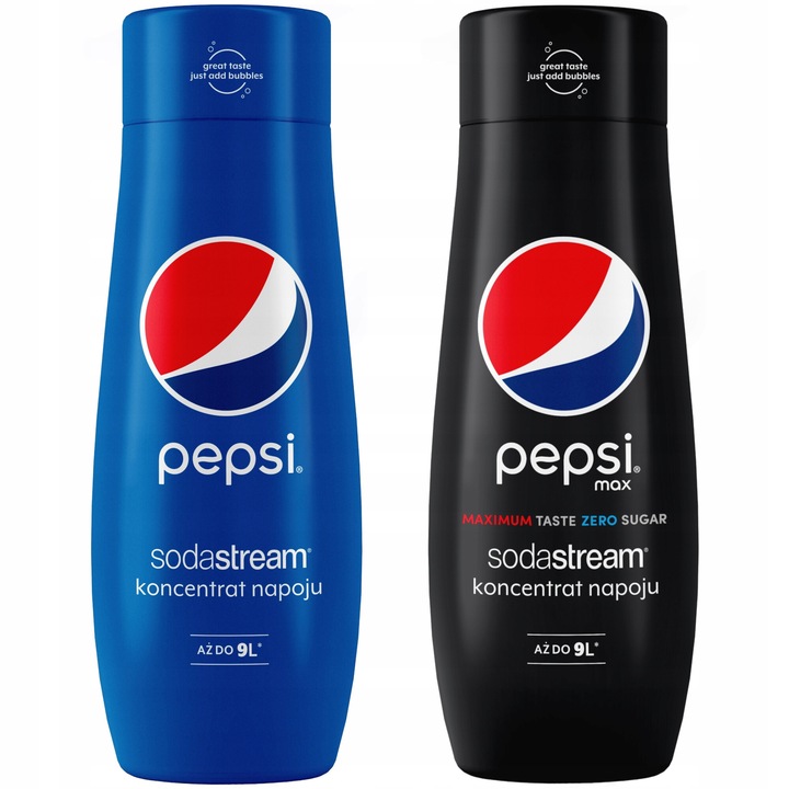 Set siropuri SodaStream Pepsi + Pepsi Max, cola, 440ml