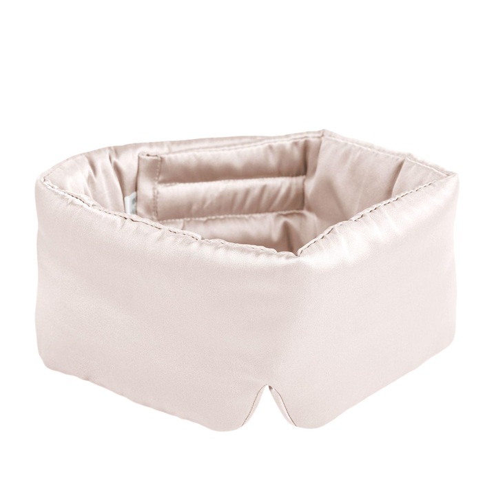 Masca pentru ochi din matase, Enforose, cu doua fete, blocare lumina, 20x10cm