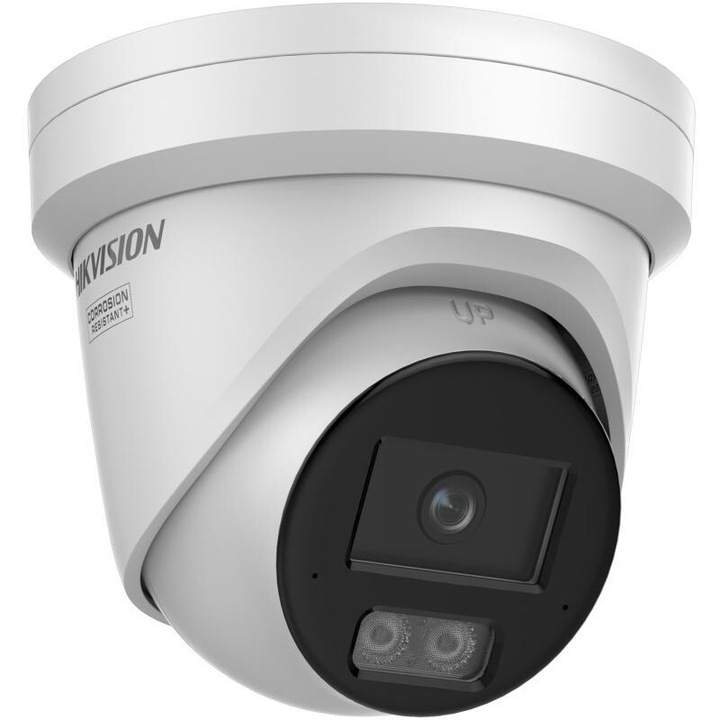 Hikvision 8MP, 4K, 2.8mm, детекция на движение, куполна камера, бяла