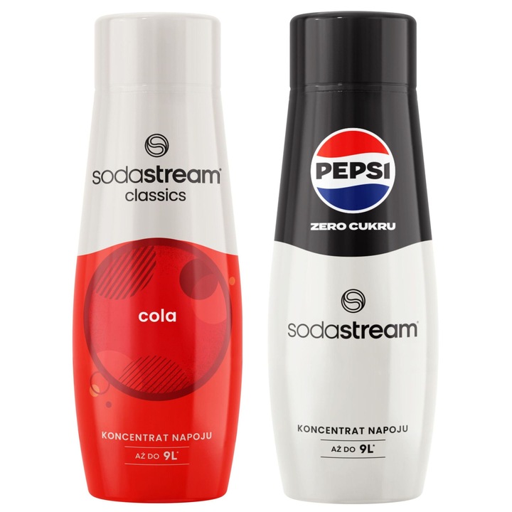 Set de 2 concentrate sirop SodaStream Cola + Pepsi Max 440ml