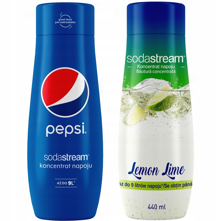 Set 2 siropuri SodaStream Pepsi + Lamaie, 440ml