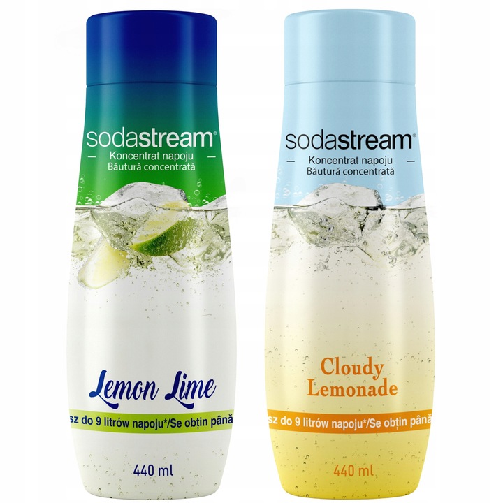 Set 2 siropuri SodaStream Lemon-Lime + Lemoniada, 0.44l