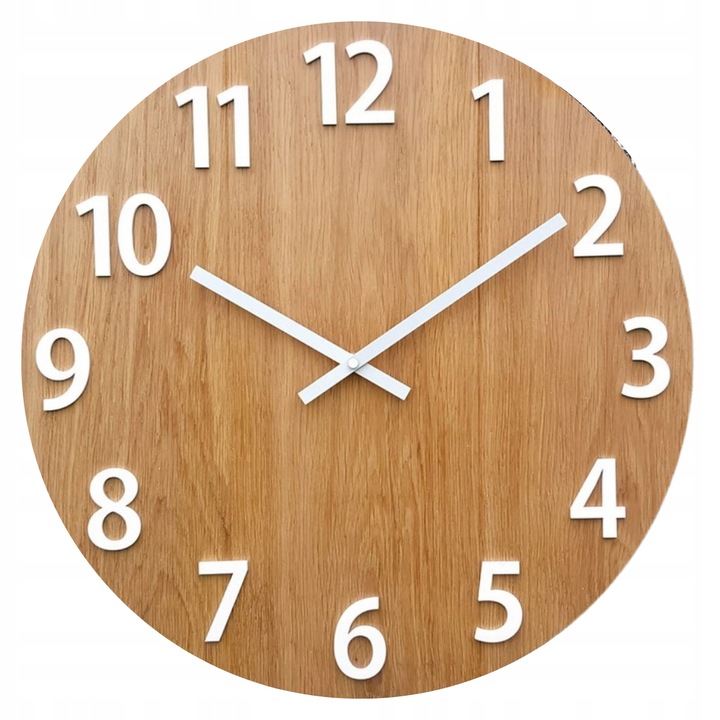 Falióra Volan 49cm, tölgyfa, akril, kvarc szerkezet, barna