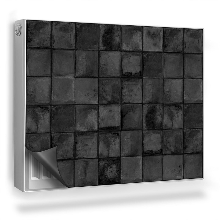 Magnet decorativ pentru calorifer, Wallfluent, Dale intunecate, deteriorate, Gri, 80 x 60 cm, 010220260030000282522
