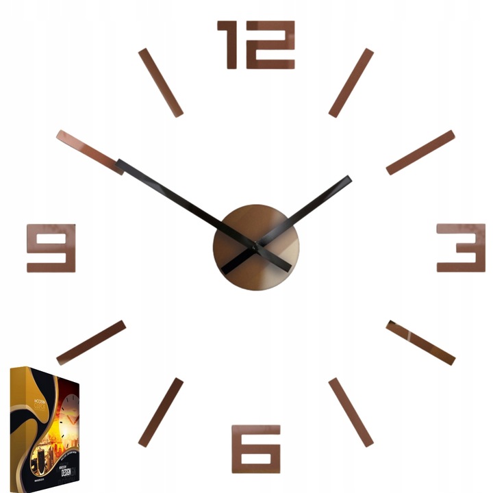 Falióra Volan, akril, arab réz, 50x50 cm, kvarc szerkezet, analóg