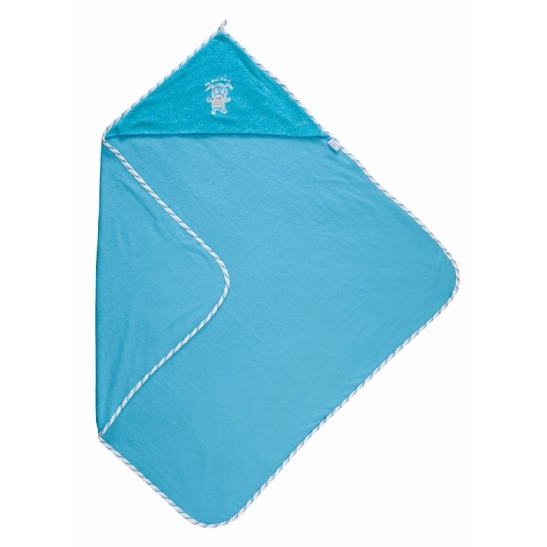 Prosop de baie pentru bebelusi cu capison Frotte 85x85 cm Girafa Turquoise 31