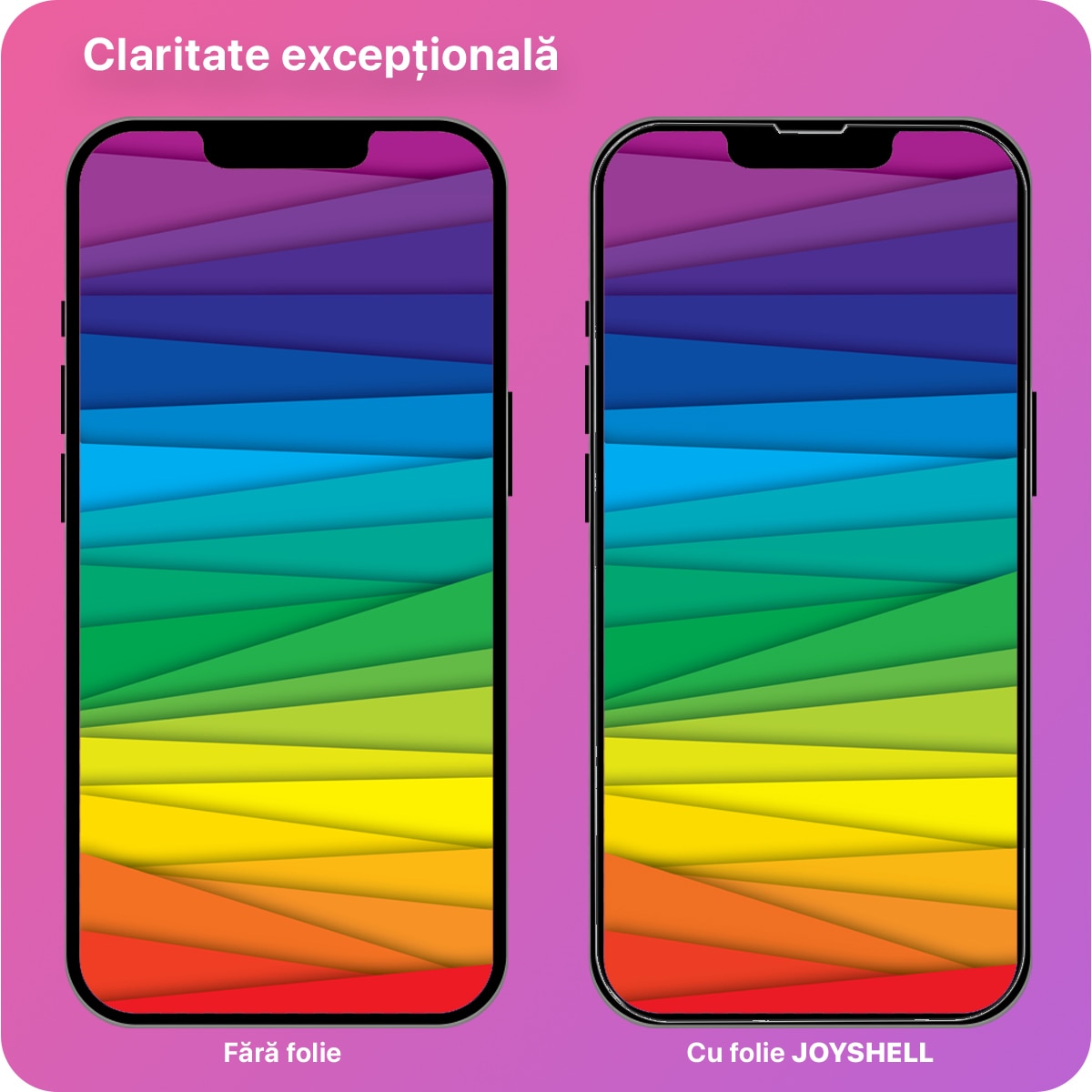 Set 2 Folii sticla Precision Fit compatibile cu iPhone 16 Pro, Joyshell, cu aplicator, instalare usoara si potrivire automata, Transparenta
