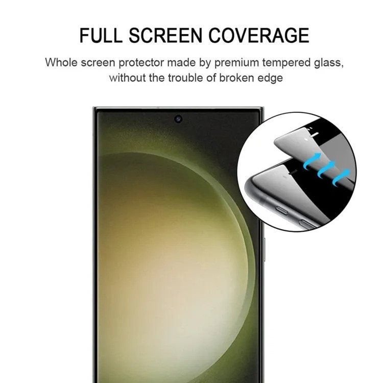 Folie sticla MatTech, Compatibila cu Samsung Galaxy S25 Ultra, Lipire pe Toata Suprafata, 9H Protection Technology, Claritate Premium Full HD, Full Glue, Margini Negre