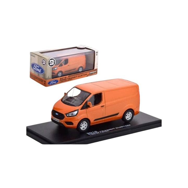 Macheta auto Ford Transit Custom V362 2018 MCA Orange, 1:43 GreenLight
