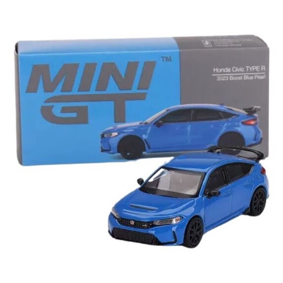 Macheta auto Honda Civic Type R Boost 2023 Albastru 1:64 Mini GT