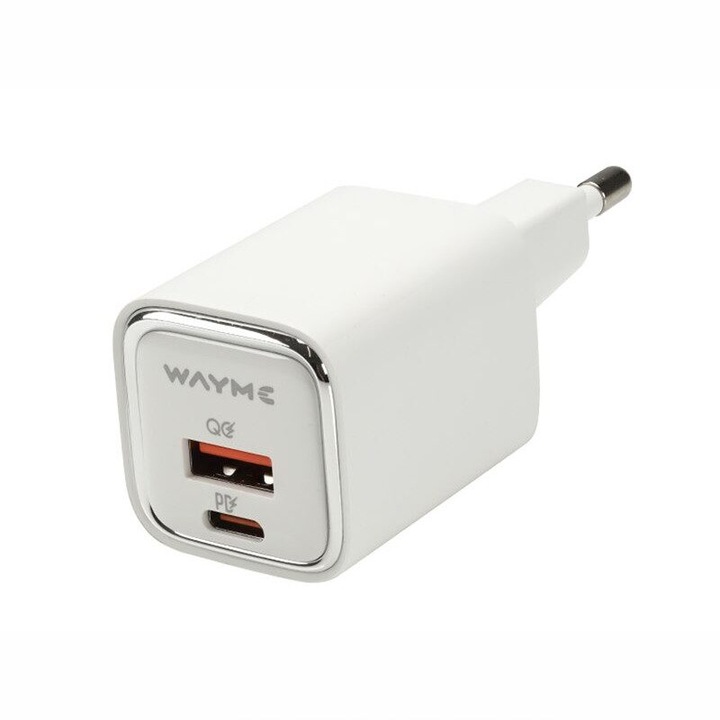 Бързо зарядно с 2 USB, 220V контакт, 5V, 30W, USB-C, USB-A, 63045 MyWay