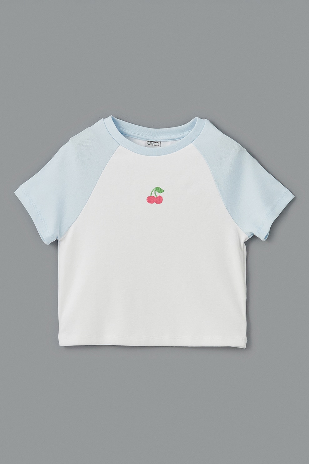 LC WAIKIKI, Tricou cu maneci raglan, Rosu, Alb, Albastru glaciar, 152-158 CM