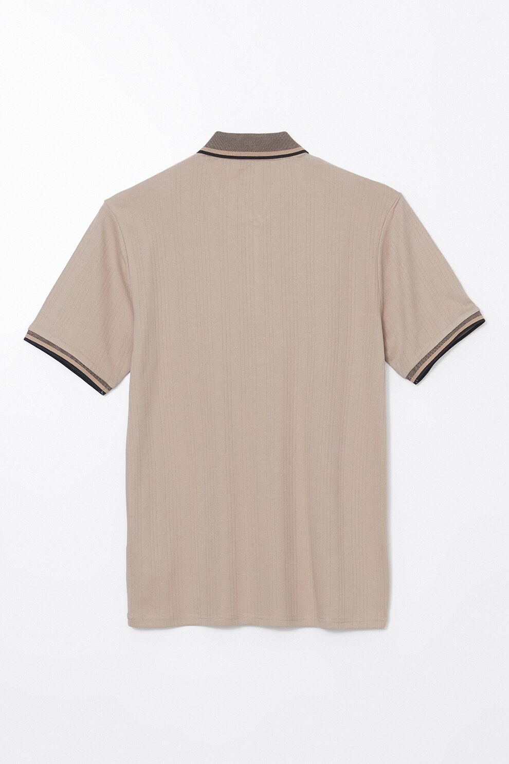 LC WAIKIKI, Tricou din amestec de bumbac cu fenta cu fermoar, Maro