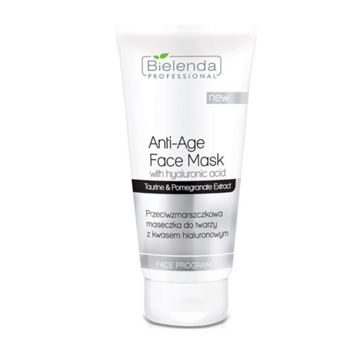 Masca faciala cremoasa anti-imbatranire cu acid hialuronic 175 ml Bielenda Professional