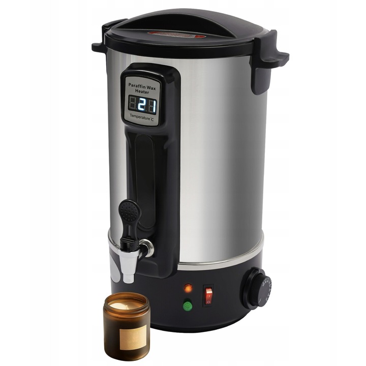 Dispozitiv digital de topire ceara 8L, control temperatura, inox/negru, argintiu, 1100W