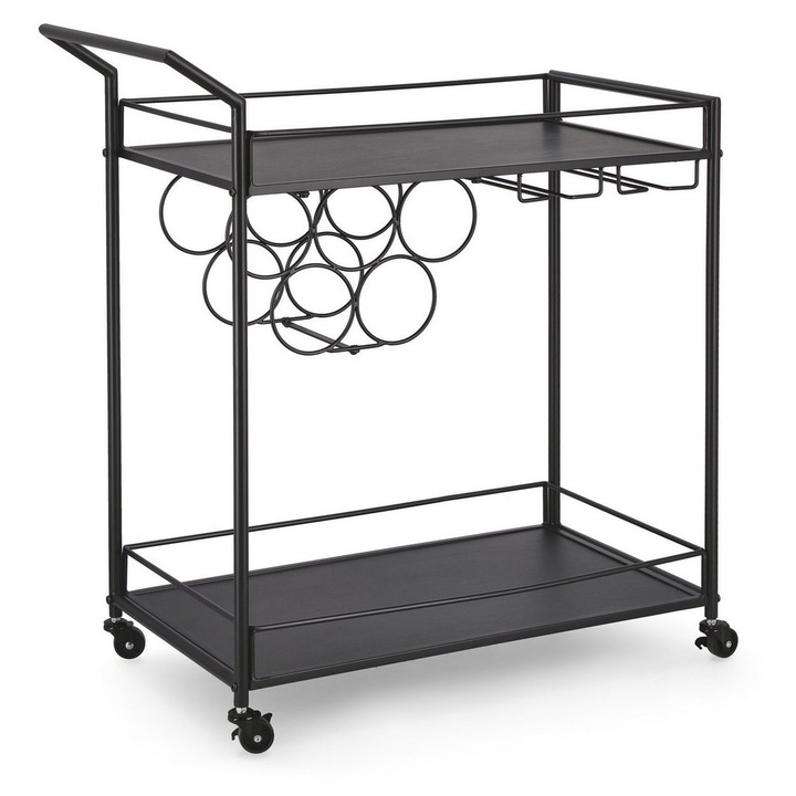 Carucior servire, suport sticle, pahare Isaac 74x38x81 cm