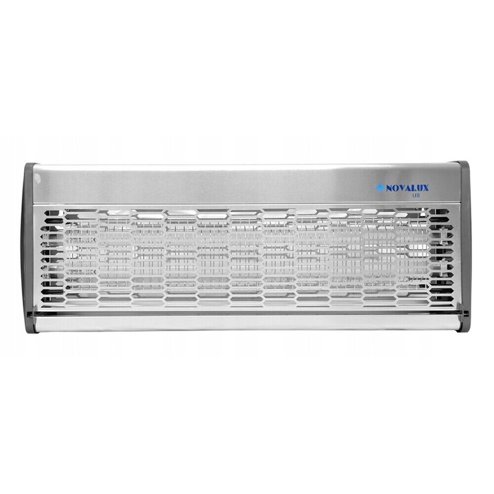 Lampa insecticida Novalux LED 2x10W, inox, 67x10x25cm