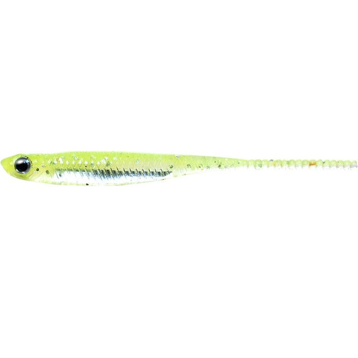 5 db-os lágy csali készlet, Fish Arrow Flash-J Slim SW 3,8 cm 102 Chart Silver, pisztráng, domolykó vagy süllő horgászatához
