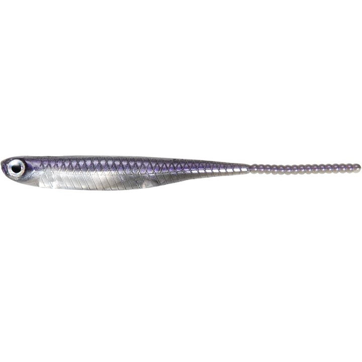 5 db-os lágy csali készlet, Fish Arrow Flash-J Slim SW 3,8cm 122 Keimura Purple Silver, pisztráng, domolykó vagy süllő horgászatához