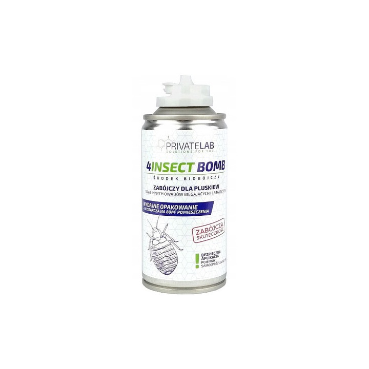 Aerosol insecticid Privatelab, 150ml, pentru combaterea insectelor, 3 substante active, auto-evacuare