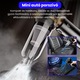 Mini hordozható autós porszívó, BRAGUS, 16000 PA, 6000mAh akkumulátor, 100W, 90000RPM, 30 perc üzemidő, szénkefe nélküli motor, szívó, fúj, porszívó, 3 sebességfokozat, 9 tartozék, újrafelhasználható HEPA szűrő, 3 szűrő mellékelve, fekete-arany