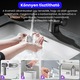 Mini hordozható autós porszívó, BRAGUS, 16000 PA, 6000mAh akkumulátor, 100W, 90000RPM, 30 perc üzemidő, szénkefe nélküli motor, szívó, fúj, porszívó, 3 sebességfokozat, 9 tartozék, újrafelhasználható HEPA szűrő, 3 szűrő mellékelve, fekete-arany