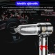 Mini hordozható autós porszívó, BRAGUS, 16000 PA, 6000mAh akkumulátor, 100W, 90000RPM, 30 perc üzemidő, szénkefe nélküli motor, szívó, fúj, porszívó, 3 sebességfokozat, 9 tartozék, újrafelhasználható HEPA szűrő, 3 szűrő mellékelve, fekete-arany