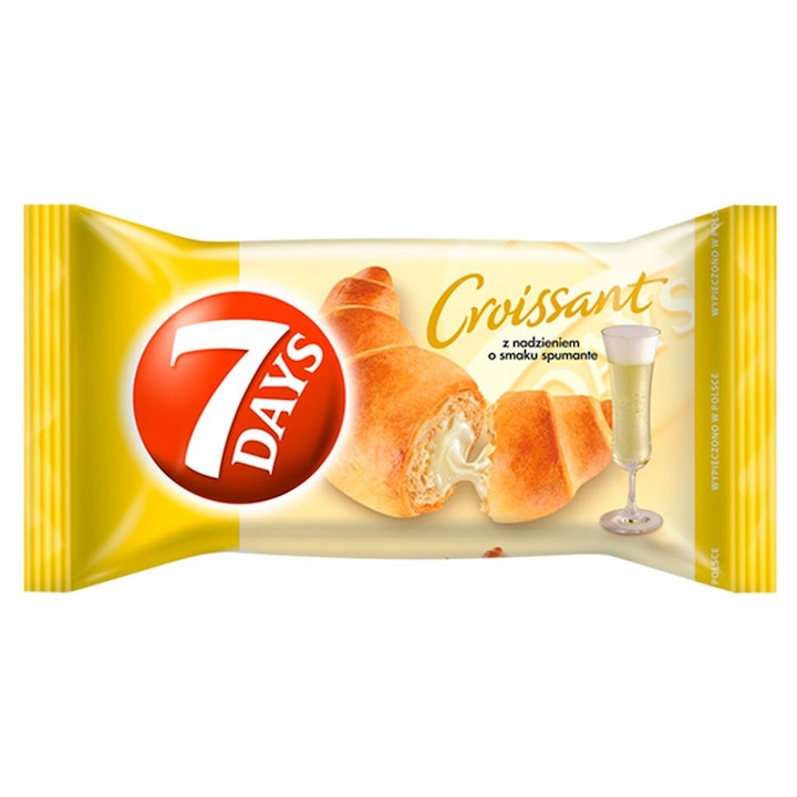 Croissant 7 Days cu umplutura spumanta Mondelez, 60 g
