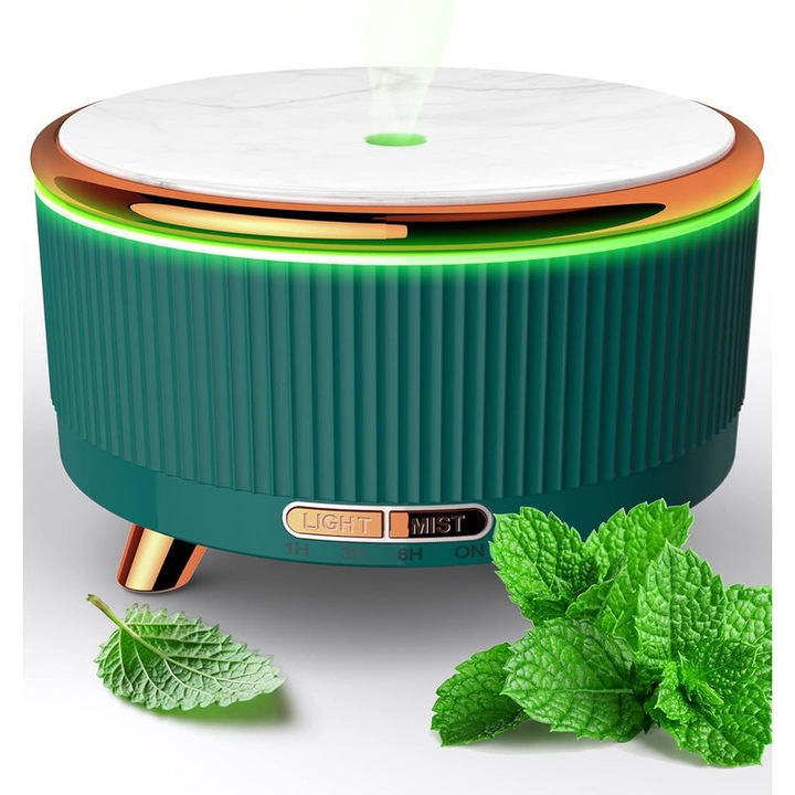 Difuzor de ulei esential pentru casa, difuzoare pentru uleiuri esentiale pentru camera mare, difuzor de aromaterapie de 500 ml, 7 culori schimbatoare