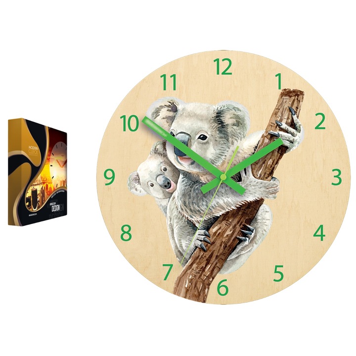 Falióra Koala, Volán, akril, 30x30cm, zöld