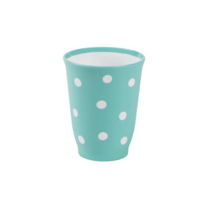 Pahar din Plastic Verde cu Buline 350ml