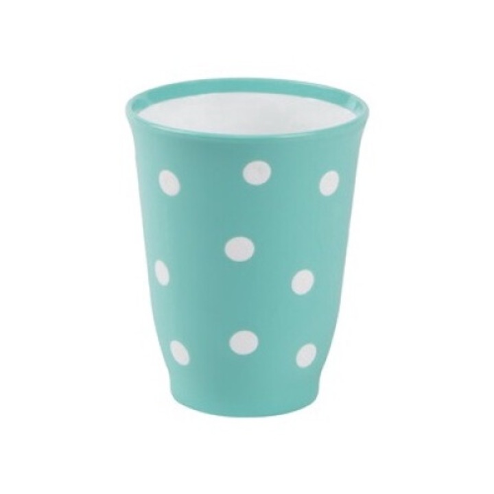 Zöld műanyag pohár pöttyökkel 350ml