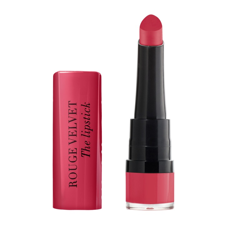 Ruj Bourjois Rouge Velvet The Lipstick 04 Hip Hip Pink, 2.4 g