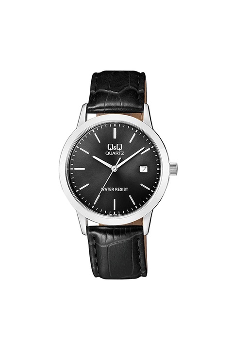 Ferfi karora Q&Q A462J302Y, Fekete, Bőr