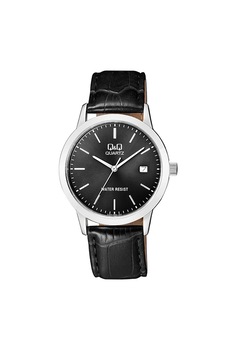 Q&Q, Ceas cu o curea texturata, Negru Q&Q, Ceas cu o curea texturata, Negru