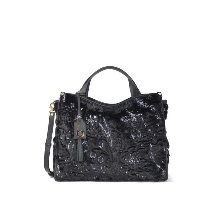 BRACCIALINI, Geanta cu bareta de umar detasabila, Negru