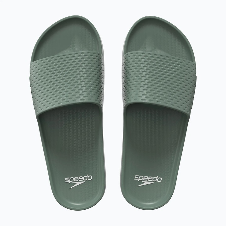 Slapi barbati Speedo Slide Entry, antiderapanti, verzi, spuma EVA, 44-45 EU