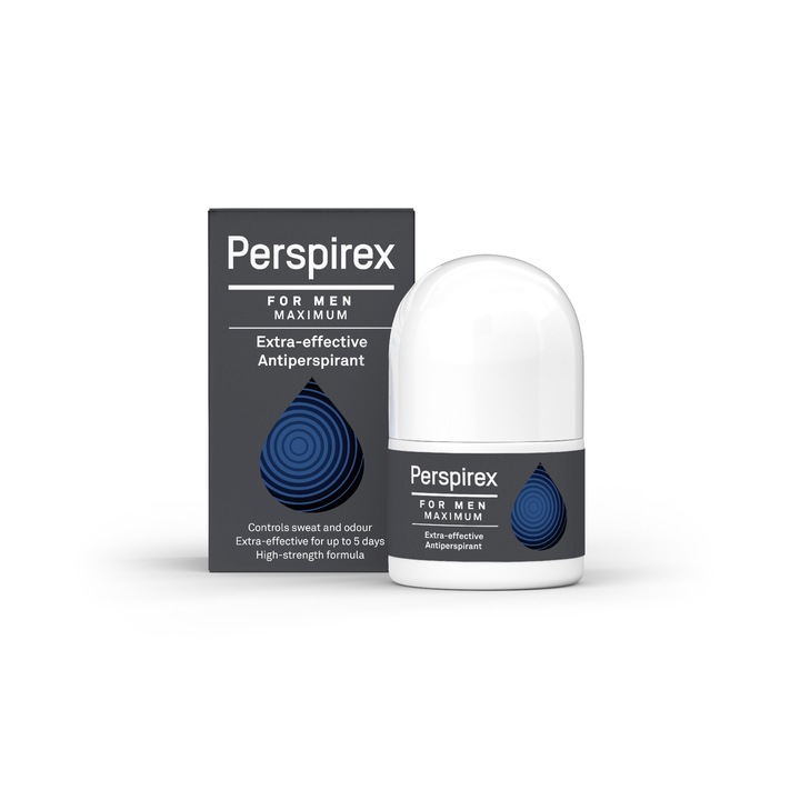 Perspirex рол-он против изпотяване за мъже, 20 ml, 3-5 дни защита, без дразнене
