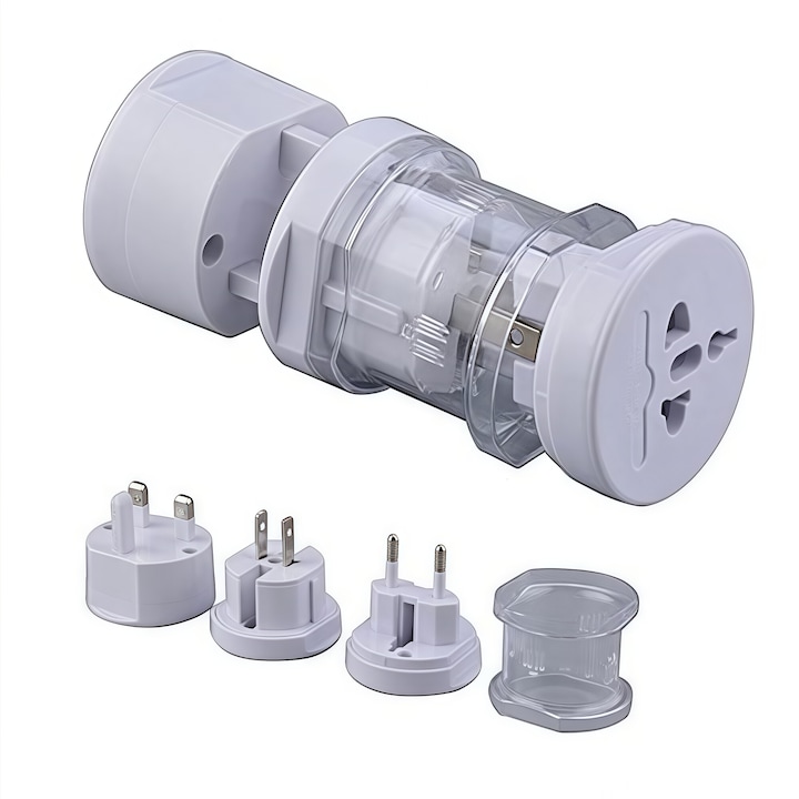 3 db utazási adapter készlet, Poisoon, globális használatra, 110V-250V, 10A, többszínű